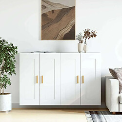 Maison Chic Lot de 2 Armoires murales,Meuble de Rangement,Armoire Suspendue blanc bois d'ingénierie -MN91189