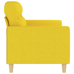 Avis vidaXL Canapé à 2 places Jaune clair 140 cm Tissu