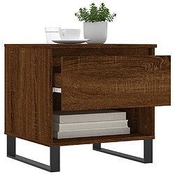 Avis vidaXL Table basse chêne marron 50x46x50 cm bois d'ingénierie