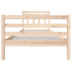 Avis vidaXL Cadre de lit sans matelas bois massif 100x200 cm