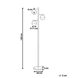 Avis Beliani Lampadaire en métal doré à 3 lumières SABINE