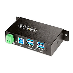 StarTech Hub USB 3.0 4 Ports avec 4X USB-A, Boîtier Industriel en Métal, Hub USB 4 Ports, Protection ESD, Montage Mural, sur Table ou sur Rail, USB 3.0/3.1/3.2 Gen 1 5Gbps (5G4AINDRM-USB-A-HUB)