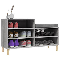 Avis vidaXL Armoire à chaussures Sonoma gris 102x36x60 cm Bois d'ingénierie