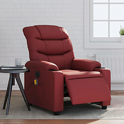 Maison Chic Fauteuil Relax pour salon, Fauteuil de massage inclinable électrique rouge bordeaux -GKD77393