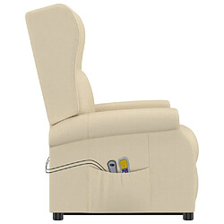 Acheter vidaXL Fauteuil de massage Crème Tissu