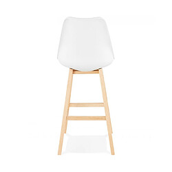 Kokoon Design Tabouret de bar design APRIL WHITE 48x56x112 cm pas cher