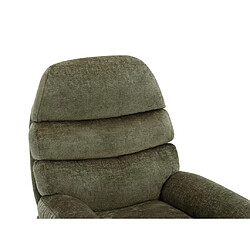 Acheter Vente-Unique Fauteuil pivotant en tissu vert LIZUTA