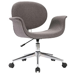 Maison Chic Chaise Gaming | Chaise pivotante de bureau Ergonomique Fauteuil Gris Tissu -GKD49619 