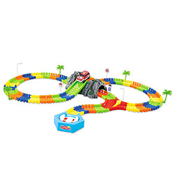 144pcs Circuit de Voiture Tracks Magiques Flexible Car Magic Neon avec Voiture de Circuit Race Car pour Enfants de 3 Ans pas cher