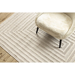 RUGSX Tapis SANTO SIZAL 0999 géométrique blanc 160x220 cm pas cher