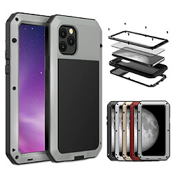 Wewoo Coque Rigide Pour iPhone 11 Pro Etui de protection triple blindage en métal Armour Argent