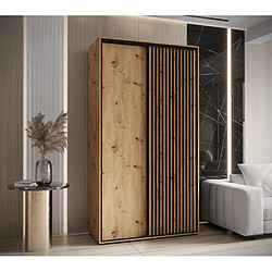 Abiks Meble Armoire LANKO 1 À Portes Coulissantes 235,2/130/45 2 Portes (Artisan/Artisan)