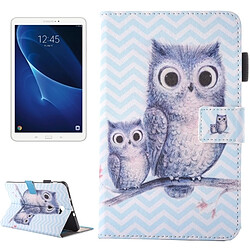 Wewoo Housse Étui pour Samsung Galaxy Tab A 10.1 2016 / T580 belle bande dessinée vague hibou motif horizontal en cuir flip avec support et Slots de cartes Pen Slot