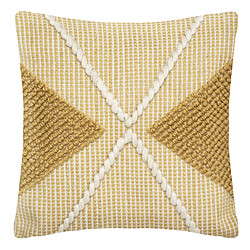 Atmosphera, Createur D'Interieur Coussin recyclable "Row Ocre" 45 x 45 cm Atmosphera