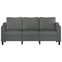 Avis Maison Chic Canapé à 3 places,Canapé droit,Sofa de Salon,Banquette Gris foncé 180 cm Tissu -GKD685792