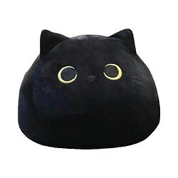 Universal Noir mignon mignon en forme de chat doux peluche oreiller dessin animé animal chat peluche jouet cadeau de la Saint-Valentin coussin de coussin de coussin pour dormir 40 cm | Peluche oreiller