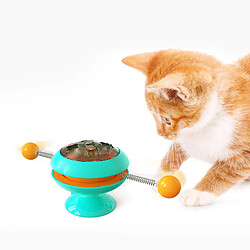 Acheter Jouet Interactif D'animal Familier De Boule De Catnip De Boule De Plaque Tournante De Chat Avec Le Bleu De Ventouse