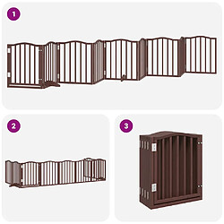 Acheter vidaXL Barrière pour chien porte pliable 9 panneaux bois de peuplier