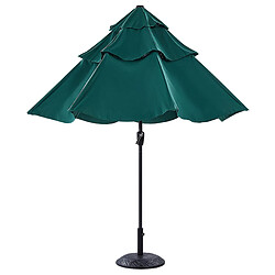 Acheter Beliani Parasol de jardin d 2.85 m vert émeraude BIBIONE