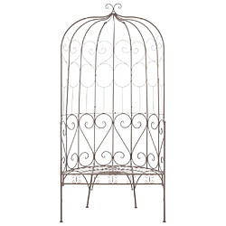 Helloshop26 Banc de jardin meuble de patio d'extérieur terrasse 95 x 54 x 200 cm fer marron antique 02_0011336