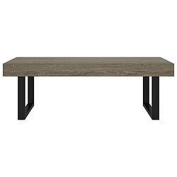 Avis Maison Chic Table basse,Table Console Table d'appoint, Table pour salon Gris et noir 120x60x40 cm MDF et fer -MN86201