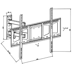 Helloshop26 Support TV Mural pour Ecran Plat 32 à 60 2508416 pas cher