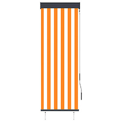 vidaXL Store roulant d'extérieur 60x250 cm Blanc et orange