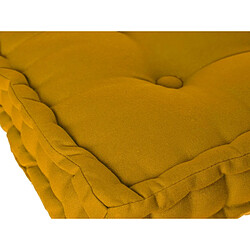 Avis Atmosphera, Createur D'Interieur Coussin de sol 40x40 cm - Jaune ocre - Atmosphera