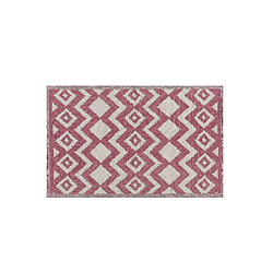 Acheter Beliani Tapis extérieur au motif zigzag rose 120 x 180 cm DEWAS