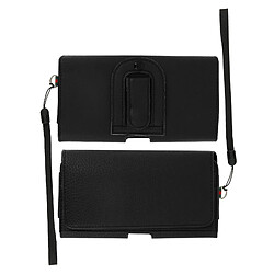 Avizar Housse ceinture Smartphone 6'' Étui Porte-cartes Passant-ceinture & Clip - Noir pas cher