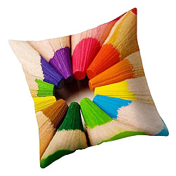 Couvertures De Coussin Colorées De Décor De Lit Doux De Taie D'oreiller De Jet Carré E