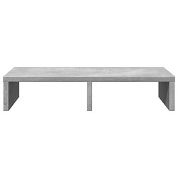 Avis vidaXL Support de moniteur gris béton 50x27x10 cm bois d'ingénierie