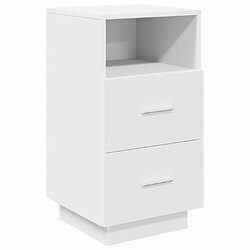 vidaXL Table de chevet avec 2 tiroirs blanc 36x36x68 cm