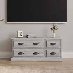 Maison Chic Meuble TV scandinave gris - Banc TV pour salon Sonoma 100x35,5x45 cm bois d'ingénierie -MN96323