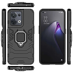 Htdmobiles Coque pour Oppo Reno 8 5G - housse etui rigide anti choc + verre trempe - NOIR