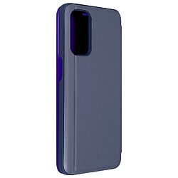 Avizar Housse Oppo Find X3 Lite Clapet translucide Miroir Support Vidéo violet