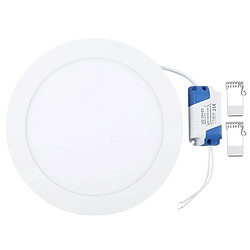 Wewoo 15W lumière blanche chaude de panneau de la 19.6cm de avec le conducteur de LED, 75 LED SMD 2835, courant alternatif 85-265V, taille de découpage: 17.5cm pas cher