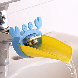 Wewoo Extension de robinet d'eau de salle de bains crabe mignon pour enfant bleu + jaune