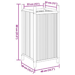 vidaXL Jardinière 40x40x80 cm bambou pas cher