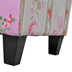 Acheter vidaXL Pouf capitonné PATCHWORK style de pastoralisme