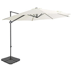 Maison Chic Parasol Jardin | Parasol avec base portable Sable - GKD18481