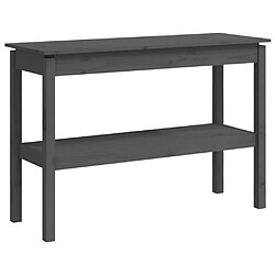 Maison Chic Table console | Meuble d'entrée | Table d'appoint Gris 110x40x75 cm Bois de pin solide -GKD23613