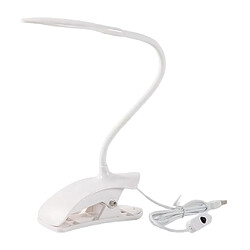 Lampe De Bureau Col De Cygne Réglable USB Rechargeable, Lampe De Lecture Pour Dortoir Blanc