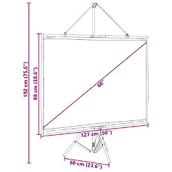 vidaXL Écran de projection avec trépied 60 pouces 4:3 pas cher