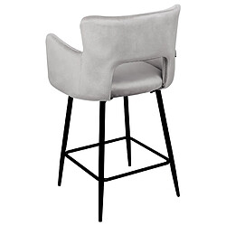 Acheter Beliani Tabouret de bar Set de 2 Velours Gris clair SANILAC