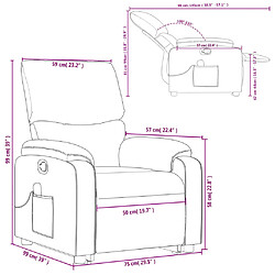 vidaXL Fauteuil inclinable de massage Vert foncé Tissu pas cher