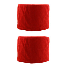 Acheter 2pcs Housse de Tabouret Rond 28x28cm - Rouge