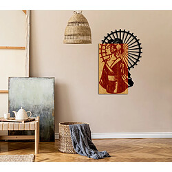 EPIKASA Décoration Murale en Métal et Bois Geisha