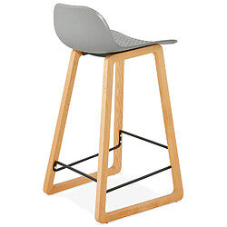 Acheter Alterego Tabouret snack mi-hauteur 'MAKI MINI' gris style scandinave