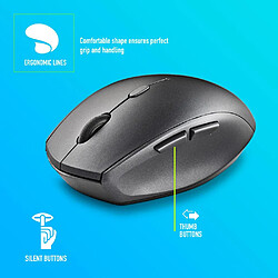 Avis Souris sans fil ergonomique NGS - 5 boutons - Touches silencieuses - Molette de défilement - Connexion 2,4 Ghz - DPI réglable - Couleur Noir